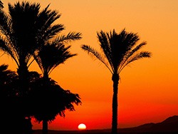 Západ slunce v Egyptě